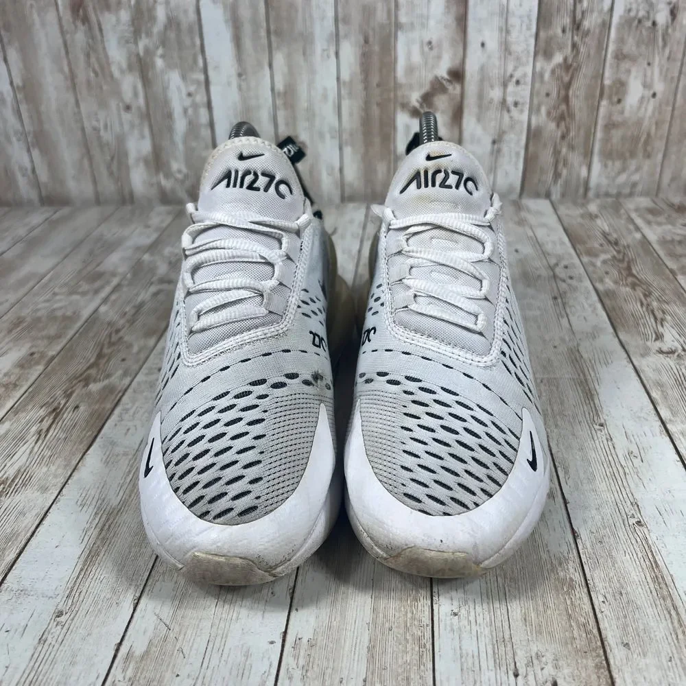 Nike Air Max 270 Sneakers‎ White Mesh Breathable Athletic Shoes US 7_4
